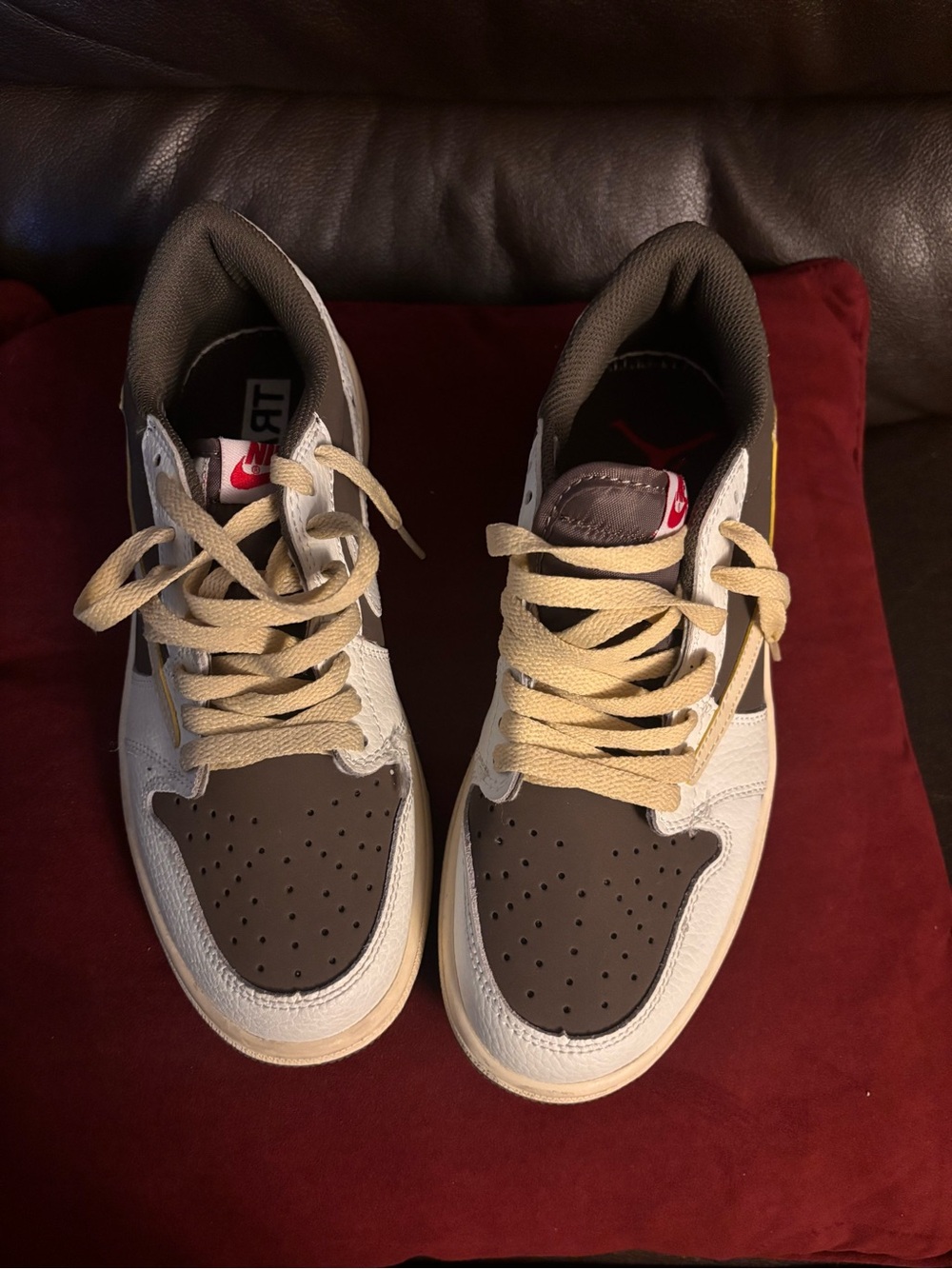 Brown and Cream Sneakers